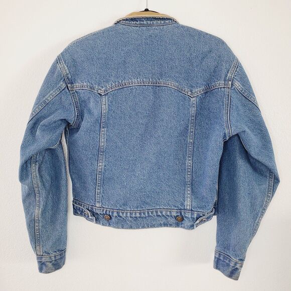 Schaefer LEGEND DENIM JACKET FLEECE LINING Blanket Jean Jacket Mens SZ Small - Picture 2 of 14